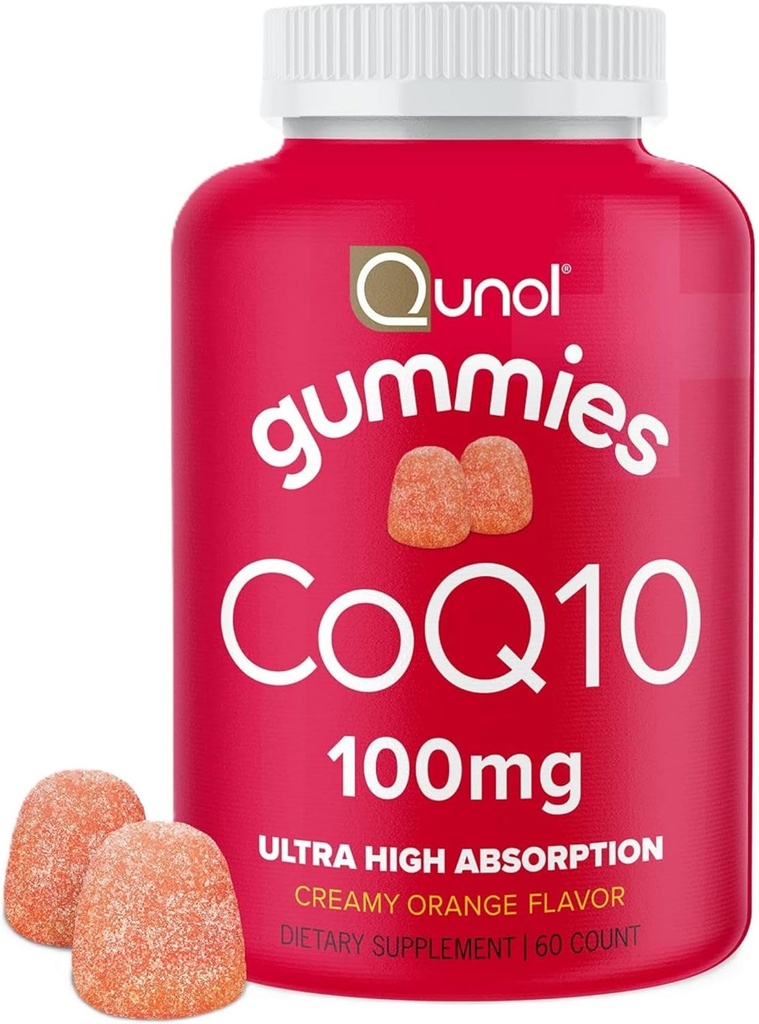 Qunol CoQ10 Gummies by Qunol, 100 mg, Delicious Gummy Supplements, Helps Support Heart Health, 60 t