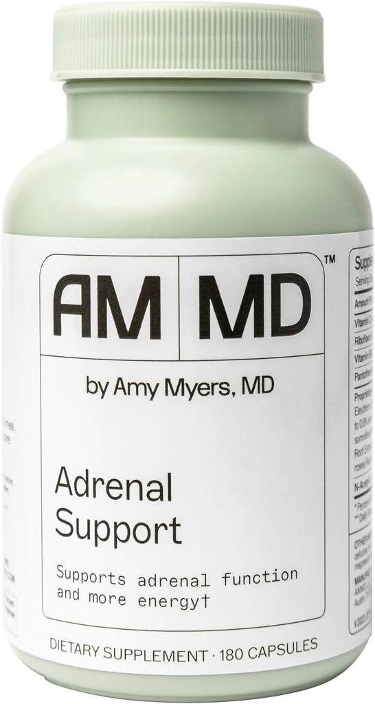 Amy Myers MD Suport adrenal - Adaptopogen Herb Supplement cu Ashwagandha, Riboflavin, Vitamina B6 & More - Gluten-Free, non-Dairy & non-Soy - 180 capsule