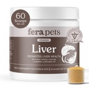 Fera Animale de companie supliment de ficat pentru câini și pisici cu muls de lapte, colină și turmeric - botanică organică - îmbunătățește funcția ficatului, imunitate, detoxifiere, funcția metabolica - pulbere - 60 Scoops