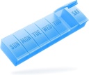 Barhon Pill Organizator mare, Weekly Medicine Pill Organizatori, 7 zile Pilulele Box Cazul de călătorie pentru suplimente de vitamine mari Ulei de pește, albastru
