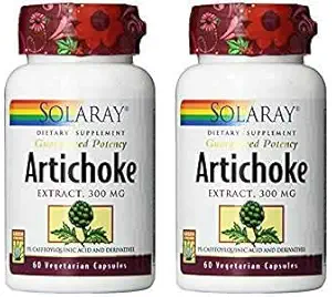 Solaray Artichoke Leaf Extract, 300mg, 60 Conte (2 Pack)