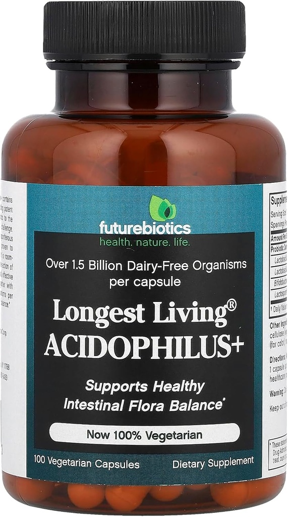 Futurebiotice Cel mai lung acidophilus viu Plus capsule, 100-contă