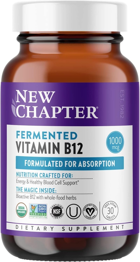 Capitol nou Fermentat Vitamina b12, 30 Număr