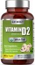 VEGAN Whole Food Vitamina D, 2000 UI (50 μg), D2, Două ingrediente (Organic Whole Mushroom și Organic Vegan Capsule), Non-GMO, Third Party Testat, 60 de zile de aprovizionare