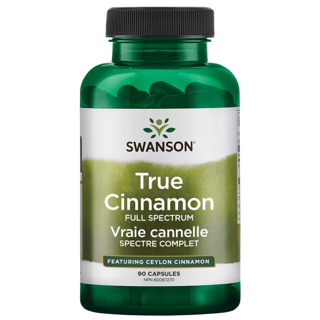 Swanson Full Spectrum True Scorțișoară - Supliment vegetal - (120 capsule, 300mg fiecare)