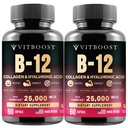 B12 Methylcobalamină cu acid hialuronic, colagen, și Folate 