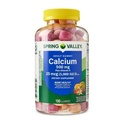 Spring Valley Calciu 500 mg Plus Vitamina D 25 mcg Bone Health Supliment Gumies, 100 Conte + DRI Magazin autocolant.