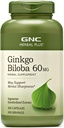 GNC Herbal Plus Ginkgo Biloba 60mg Supplement, Vegetarian, Supports Mental Sharpness, 300 Servings