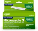 Amazon Basic Care Miconazole Nitrate Vaginal Cream (4 Percent), 3-day Yeast Infection Treatment for Women, 0.18 ounce - 3 count (Pack of 1)
