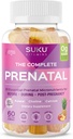 SUKU Prenatal Multivitamin Gummies – Folate, Calcium, Vitamin D3, B12, K2 – Sugar-Free, Vegetarian, Gluten-Free Pregnancy Support – Pineapple Peach Flavor – 60 Count