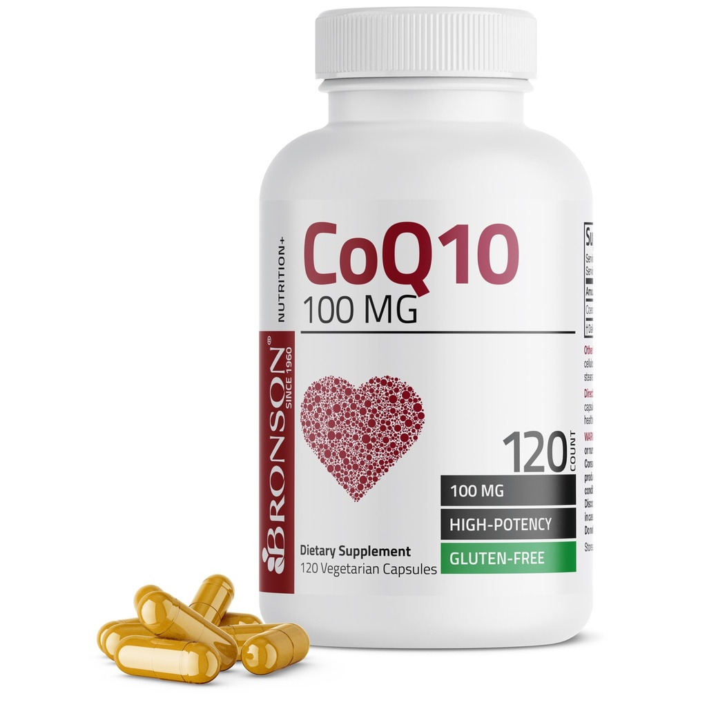Bronson CoQ10 100 MG Producţie de energie celulară de înaltă potenţă, 120 Capsule vegetariene