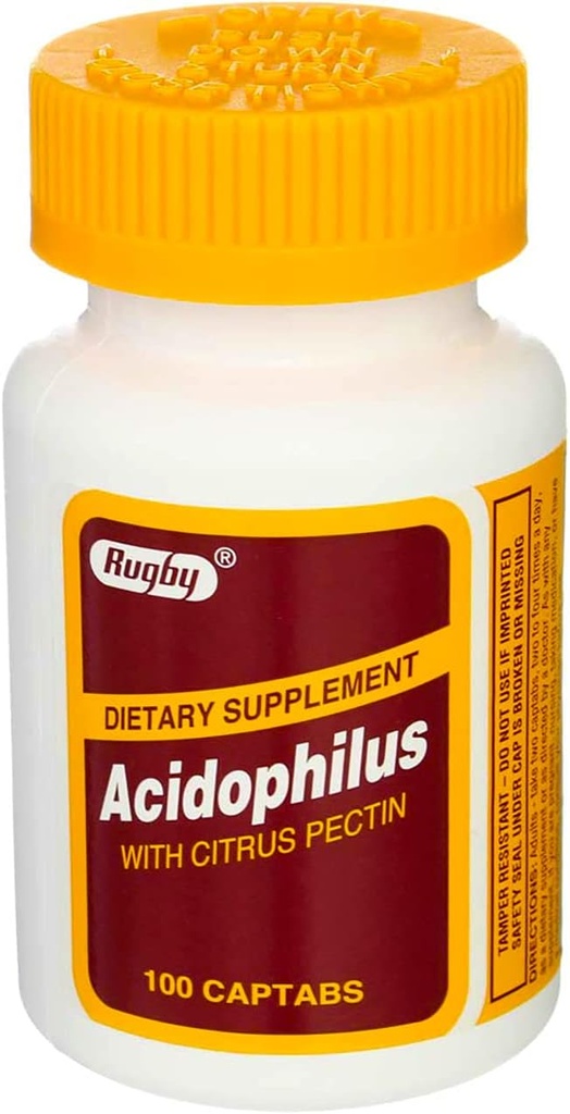 Rugby Acidophilus Extra Force w/ L-sporogenes 100 Captabs by Rugby