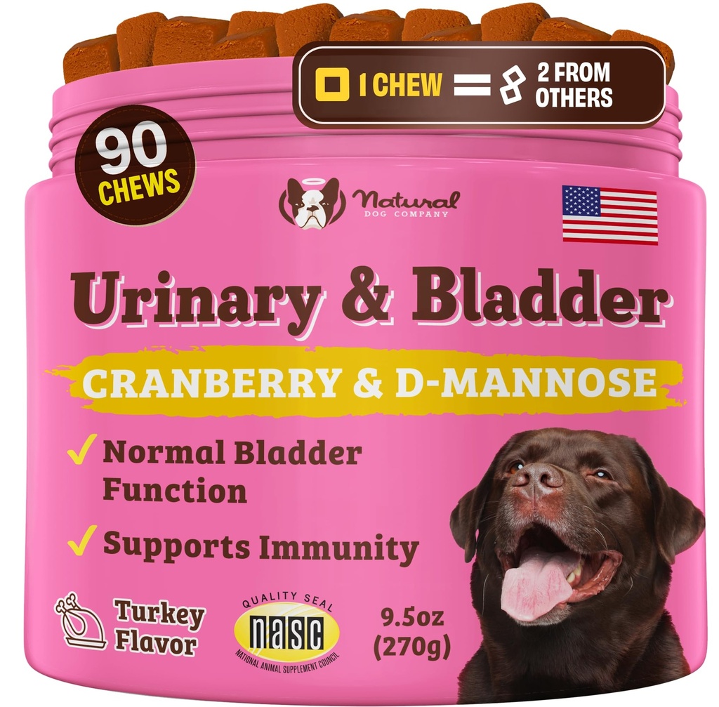 Natural Dog Company Urine & vezica urinara Supliment pentru câini de câini 