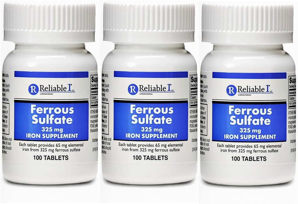 Ferosulfat de fier 325 mg Generic pentru Feosol 100 comprimate Ambalaj de 3 comprimate