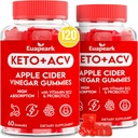 Apple Cider Otegar Gummies, Keto ACV Gummies cu Probiotice, vitamina B12 & Keto Support, 2000 mg ACV cu Mama pentru Digestia, Metabolism, Cleanse & Dieta Detox, Vegan, Zahăr scăzut, 120 Counts