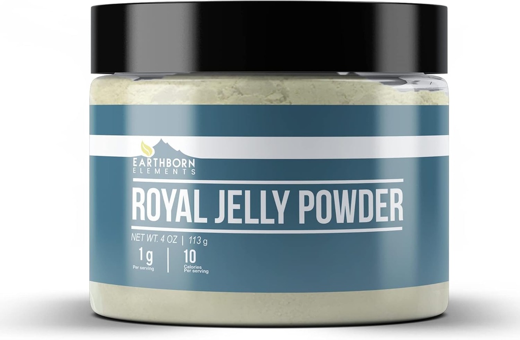 Elemente născuți Earthborn Royal Jelly Powder (4 oz), Borcan reutilizabil, Pure & Non OMG