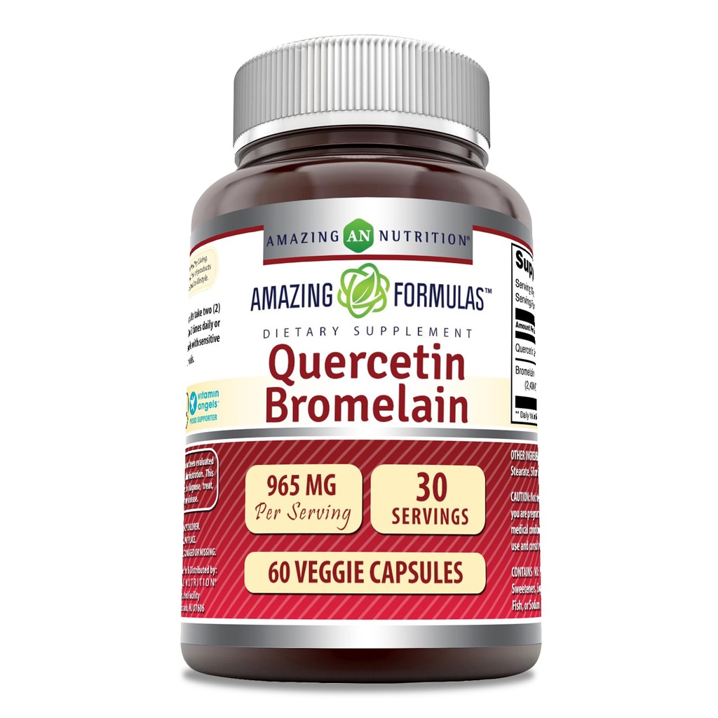 Uimitoare Nutriţie Querbetin 800 Mg cu Bromelain 165 Mg Veggie Capsule Supliment 
