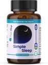 Supliment de suport pentru somn Relaxare naturală, Formula Magneziu Glycinate, Extract de valeriană, GABA, Melatonina, Floare de pasiune, Balsam de lămâie & Promovarea calmului și îmbunătățirea calității somnului 90 capsule
