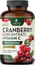 Cranberry Supliment Pastile 25,000 mg - mare potenta Vitamina C Afine pentru femei si barbati, tract urinar de sănătate Suport, Zahăr gratuit, Gluten gratuit, non-GMO, Cranberry concentrat extract - 120 capsule