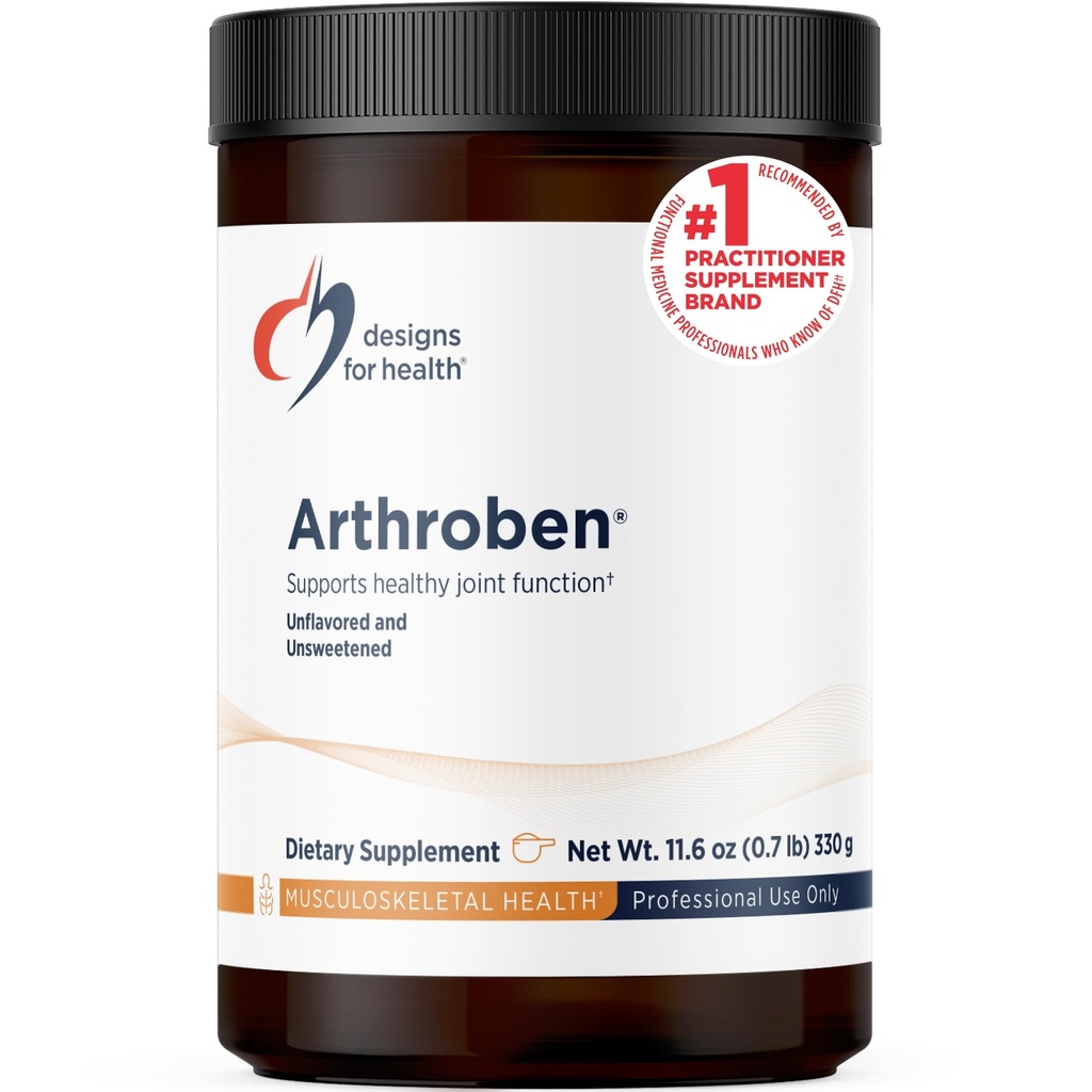 Design-uri pentru sănătate Artroben Unflavored / Neîndulcit - Colagen Peptides pulbere + Botanica pentru a ajuta la susținerea articulații sănătoase - Peptides Drink Mix, Non-GMO (30 Servings / 330g)