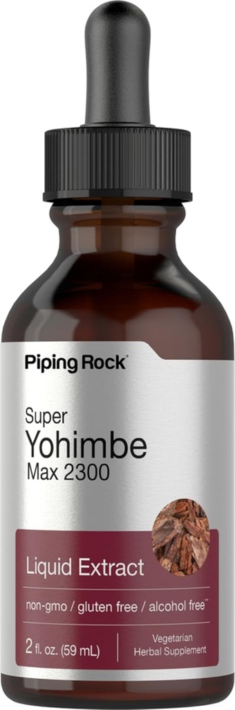 Super Yohimbe Max lichid Extract de alcool liber, 2300 mg, 2 fl oz (59 ml) flacon picurător