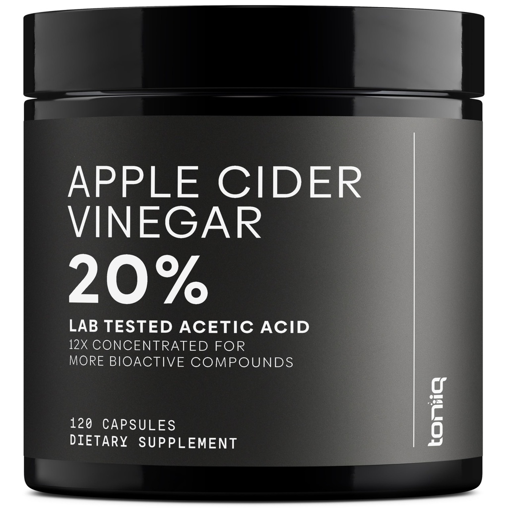 Capsule de cidru de mere - Ultra High Potence 2,010mg Formula cu 20% Acid acetic & ardei iute - Made with The Mother - Third-Party Lab Tested - 120 capsule