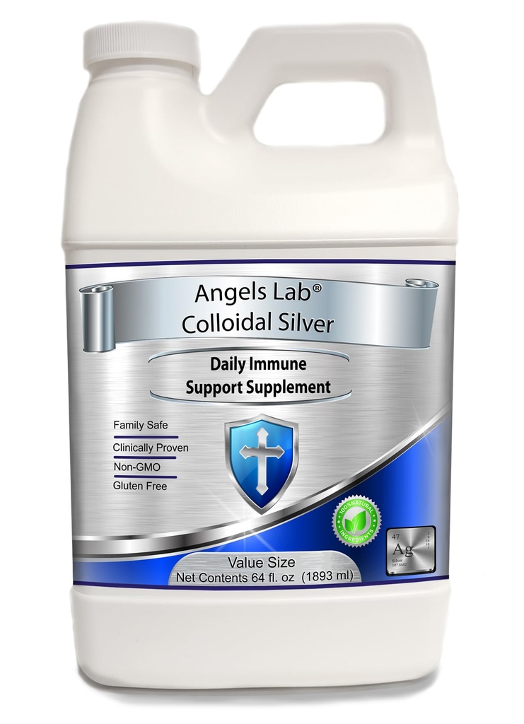 Suport imun de argint coloidal 10 PPM Nano lichid (64 fl oz)