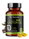 Capsule de ulei de Castor HERBALIST - 1600mg per Serving, 60 Conte - Non-GMO, Rapid-Absorbing, Vegetarian, Rece-Pressed, și Potență mare - Sprijină piele, păr, Laxative naturale și Digestive Health