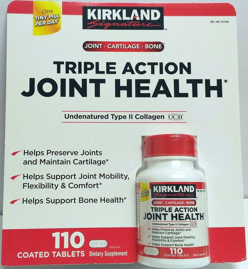 KIRKLAND Triple Action Joint Health Tip II Colagen, Boron and HA - 110 Count