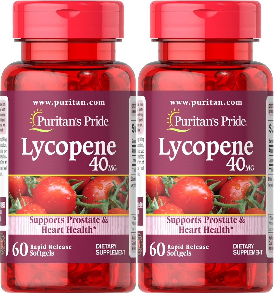 Licopen Premium 40mg, supliment alimentar pentru prostate, antioxidant, Heart Health, și asistență medicală generală, 2 lună de aprovizionare, 60 rapid de eliberare Softgels, 2 ambalaj