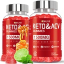 Keto ACV Gummies - 1500mg Oţet de cidru de mere Gummie cu rodie Beetroot & Vitamina B12 B6 - Lemon Honey Flavor - pentru bărbaţi şi femeie - OMG gratuit & Vegan - 120 Conte