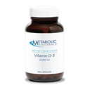Întreţinere metabolică Vitamina D-3 2000 UI - Absorbţie superioară D3 cu vitamina C - Bone, Imun, Mood + Supplement de susţinere cardiovasculară, fără umplutură (120 capsule)