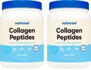 Nutricost Colagen Pure Hidrolysat (Bovine) Pulbere (2 ambalaj) - Iarbă Colagen de bovine Fed, 1LB per flacon