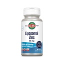 KAL Liposomal Zinc 30mg, Functie Cellulara si Supliment de suport imunitar, Suplimente de zinc de absorbtie imbunatatit, Vegan, Gluten gratuit, Soy gratuit, 30 Serviri, 30 VegCaps