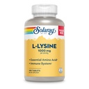 SOLARAY L-Lysine, Free-Form 1000 mg, Essential Amino Acid Imunum Supplement with Vitamina C 1000 mg and Zinc 25 mg, Value Size, Lab Verified, 60-Day Guarantee, 60 Servings, 180 comprimate