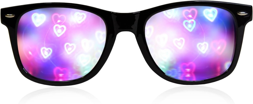 Ultimate Difracție Ochelari - 3D Rainbow Heart Effect - Mare Edm, Concert, și Rave Accesoriu