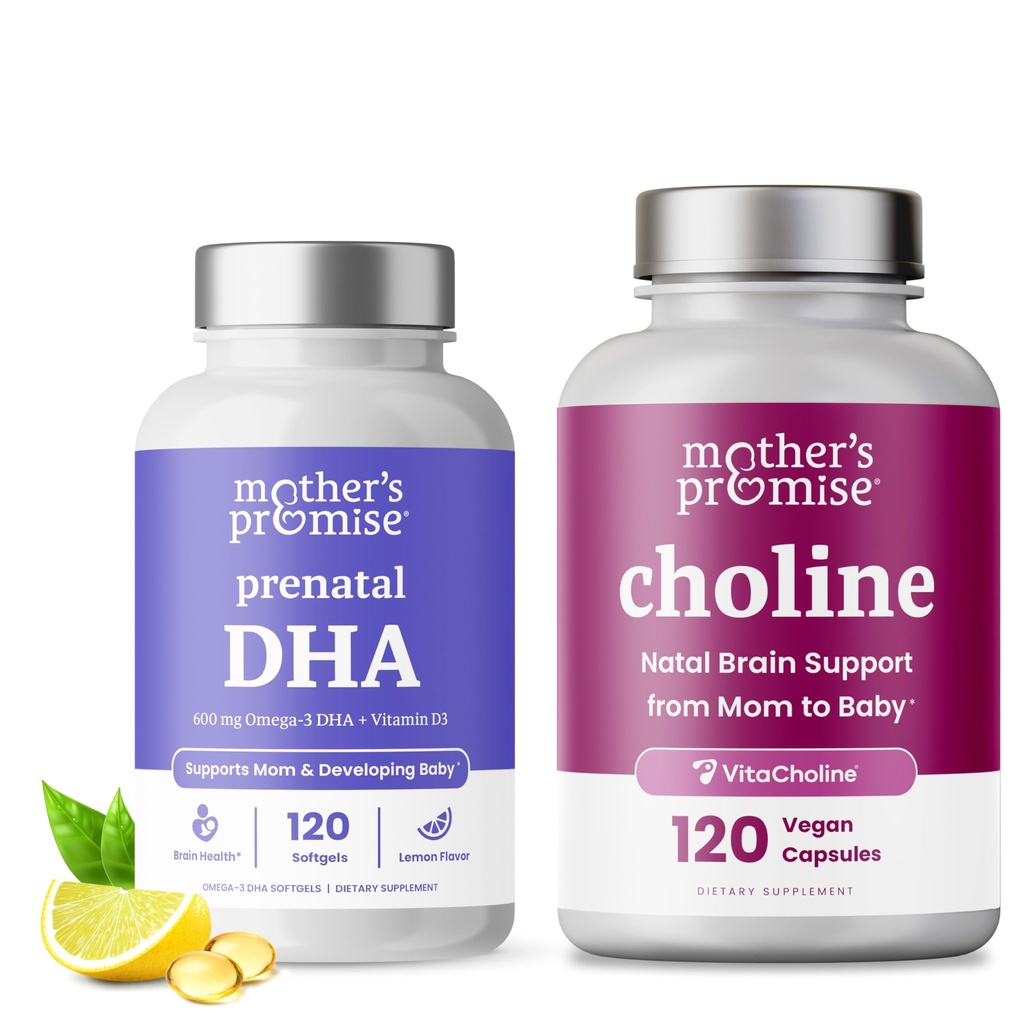 Promisiunea mamei prenatale DHA & capsule de colină Bundle