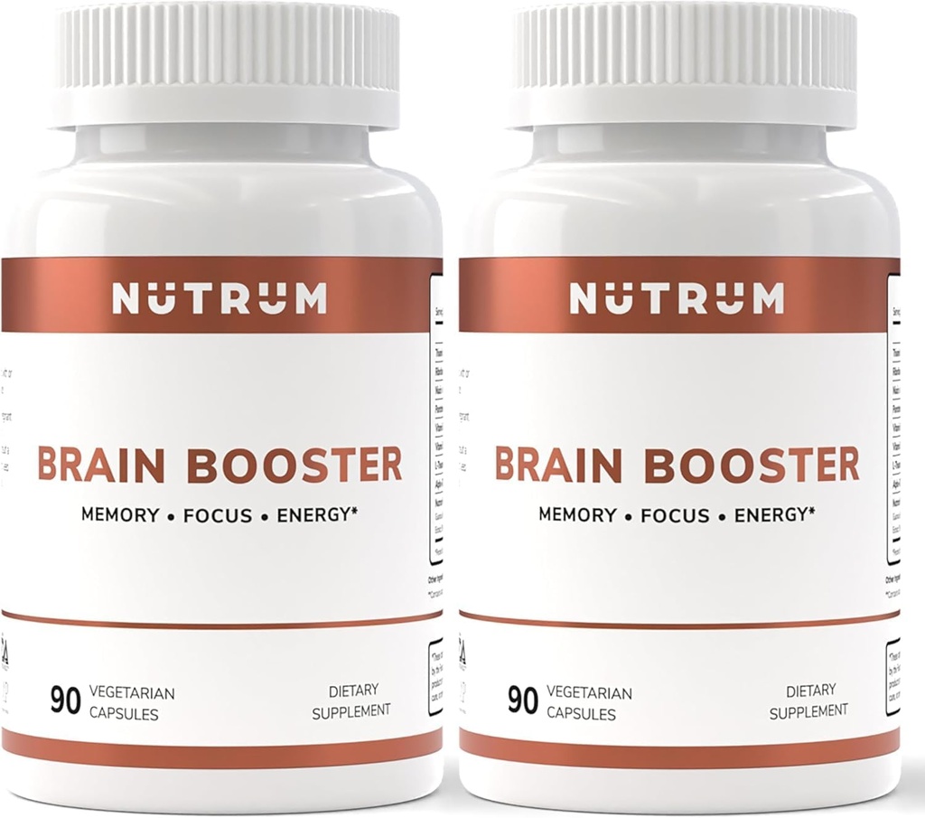 Brain Booster Supliment - Brain Power Nootropic Supliment - pastile de creier pentru focalizare, memorie, claritate, energie și o mai bună concentrare cu Alpha-GPC, L-Theanine, Rhodiola, Ginseng, Guarana (Pachet de 2)