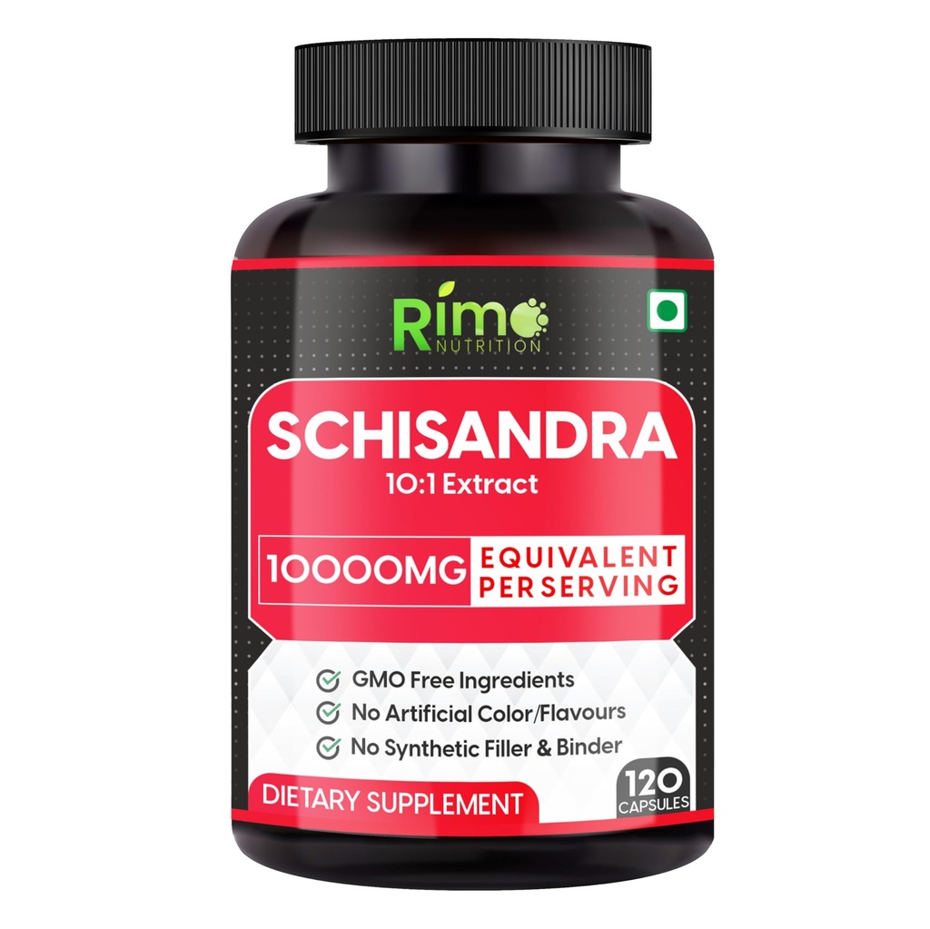 Suplimentul Schisandra - Standardizat la Schisandrins, Extract de fructe pur Schisandra Chinensis, 120 capsule