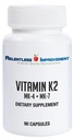 Vitamina naturala K2 MK4 Plus Vitamina K2 MK7 High-Potency 15.000mcg MK-4 + 60mcg MK-7 suporta sanatatea osoasa si arteriala Vegi-Capsules Soy-Free