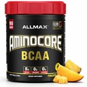 ALLMAX Nutritie AMINOCORE BCAA, Ananas Mango - 945 g Pulbere - 8.18 Grams de lant ramificat Amin Acidi Per Servire - cu vitamine B - Nu Fillers sau non-BCAA Aminos - Sugar Free - 90 Serviri