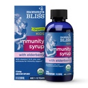 Bliss Organic Elderberry Syrup & Imunity Boost With Vitamins, Prebiotics & Echinacea for Kids & Adulți 1 yr+, 3 Fl Oz