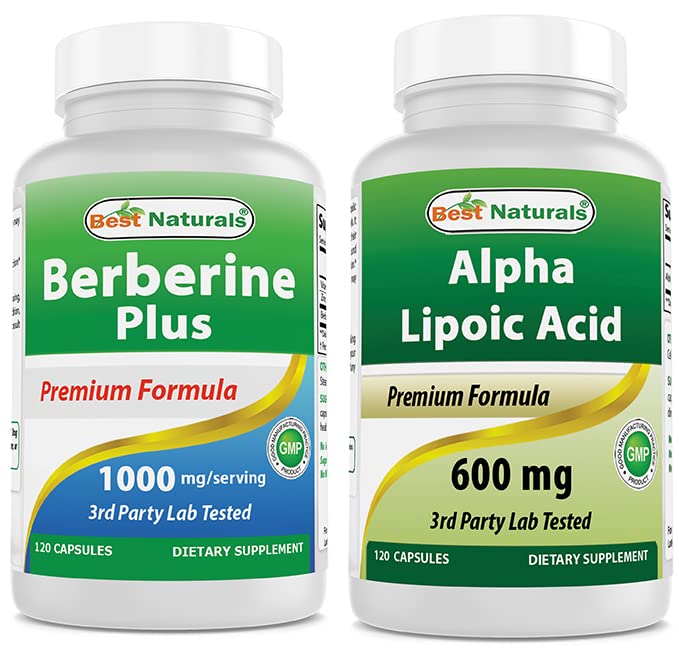 Cele mai bune naturale Berberine Plus 1000mg & Alpha Acid lipoic 600 mg