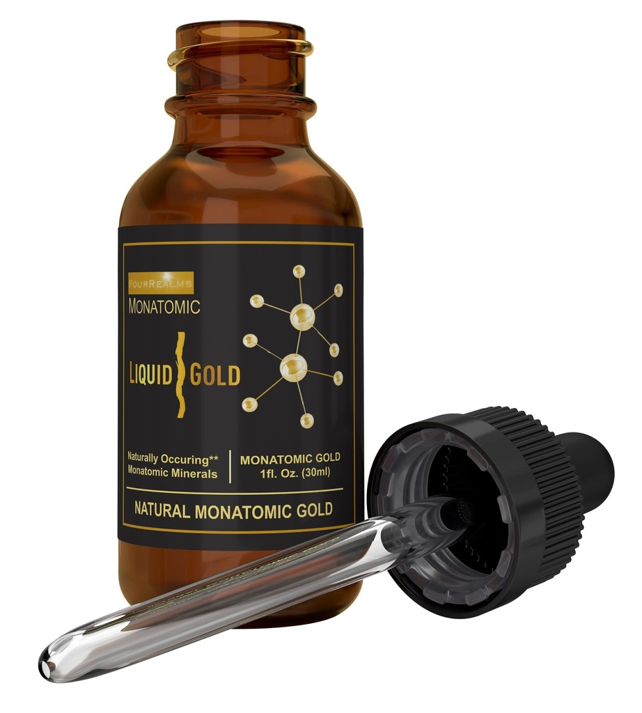 Ormus aur monoatomic bogat în minerale pure M-State și alb pulbere aur - Pur aur 24k -Trace soluție minerală 1 oz