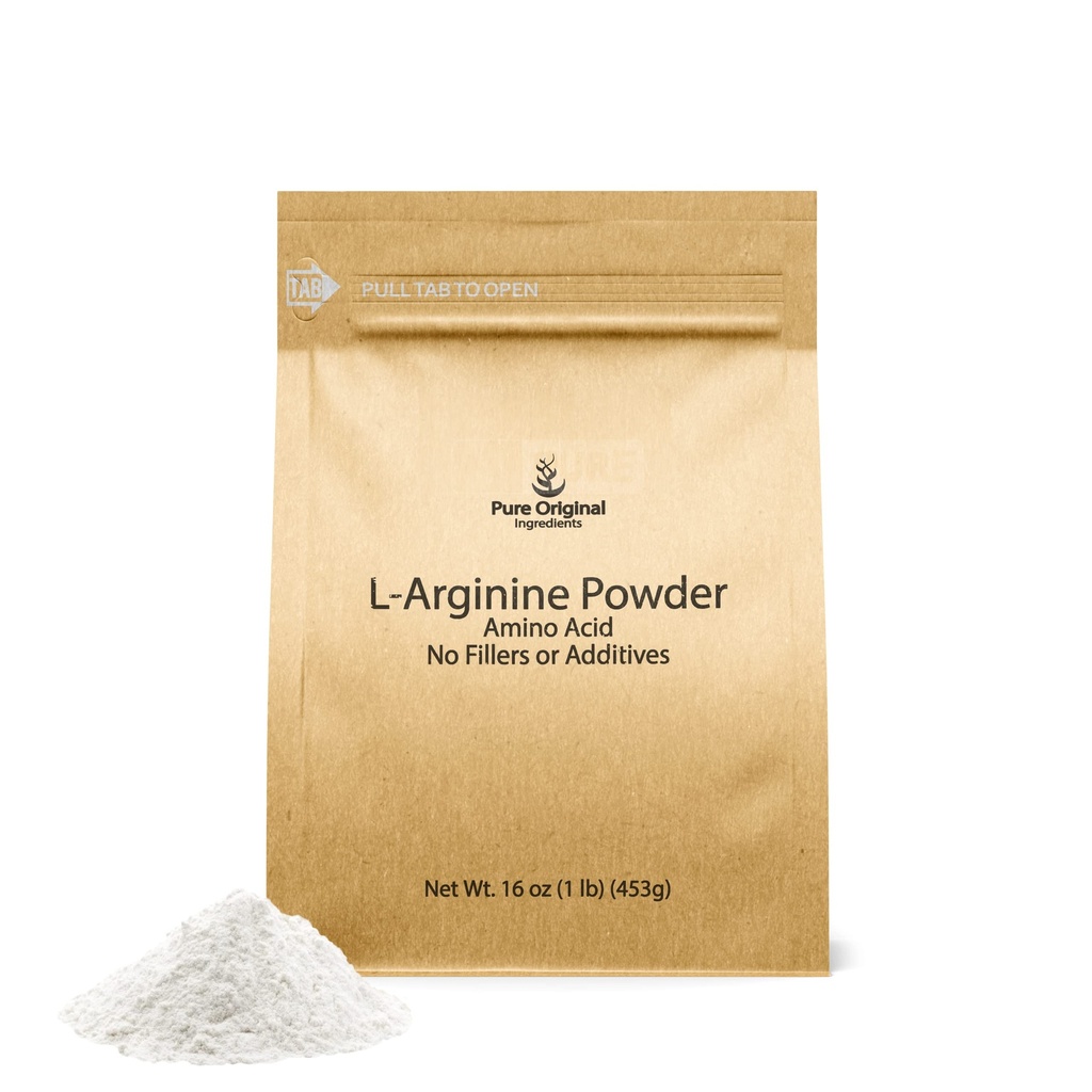 INGREDIENTE ORIGINALE L-Arginină Pulbere (1 lb) Aminoacid, fără fileuri, supliment alimentar