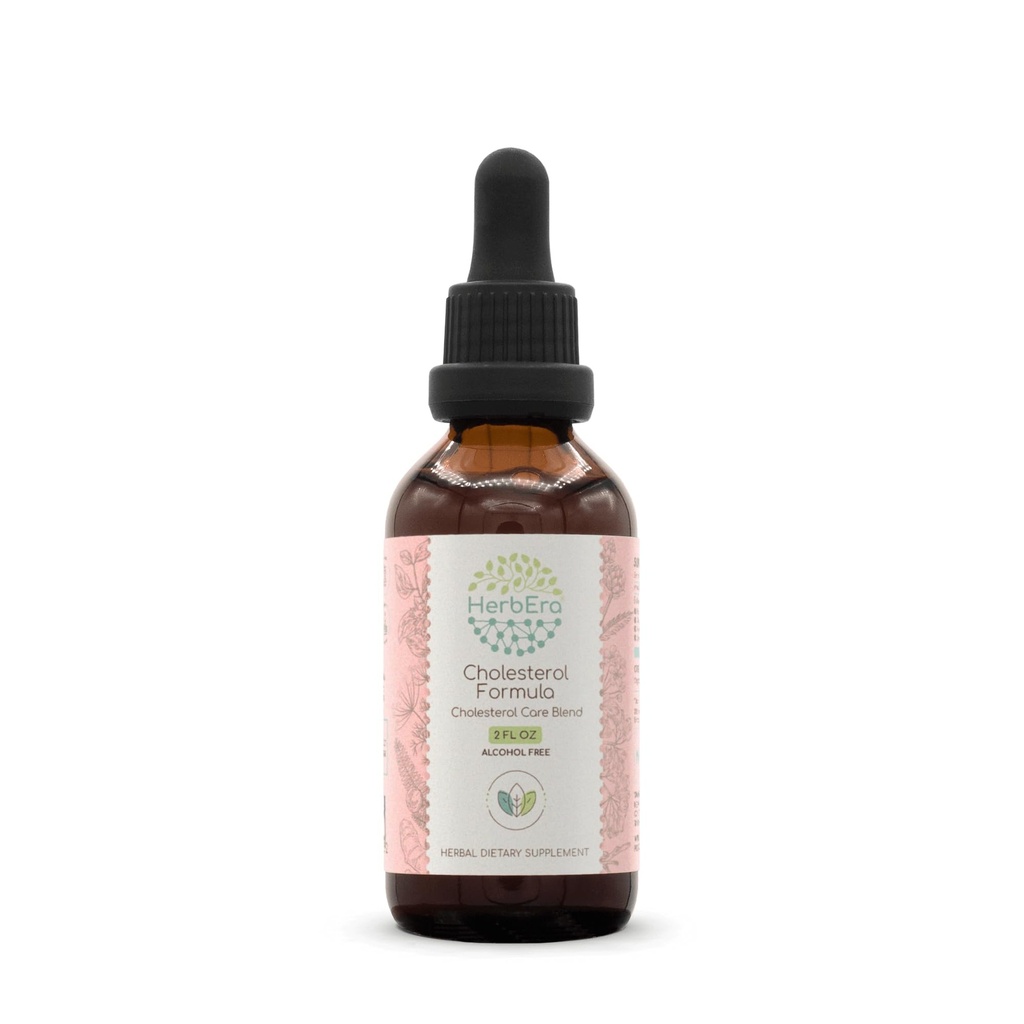 HerbEra Cholesterol Formula B60 Extract fără alcool Tinctură: Artichoke Leaf, Hawthorn Leaf and Flower, Fennel Seed, Turmeric Root, Ashwagandha Root, Amla Berry. Colesterol de îngrijire Blend 2 Fl Oz