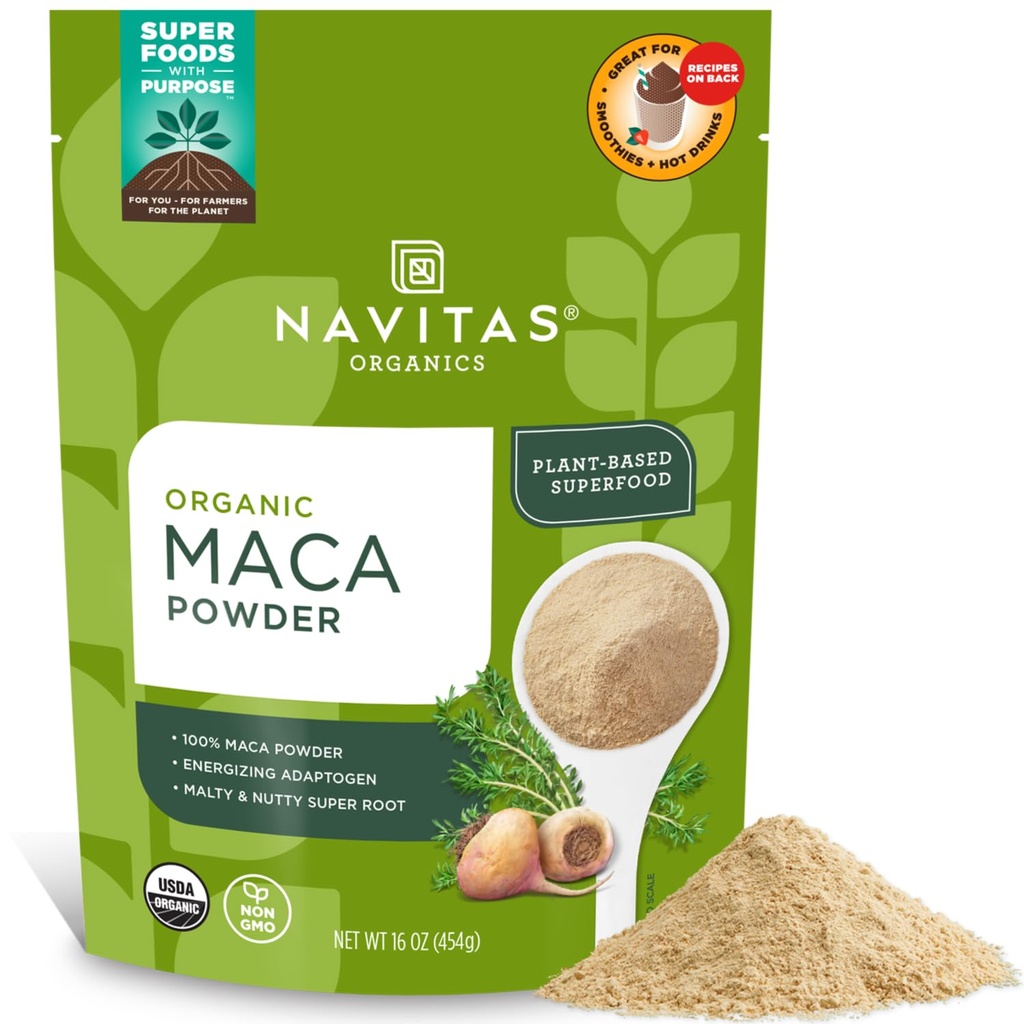 Navitas Organics Maca Powder  Sac, 180 Servings, 2-Pachet)