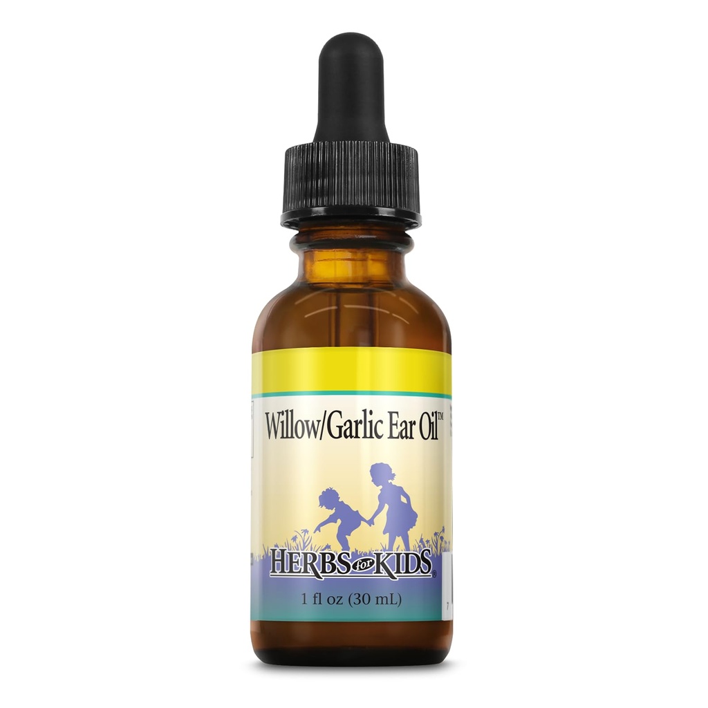Ierburi pentru copii salcie / ulei de ureche Garlic, nescent (Btl-Glass) 1 oz