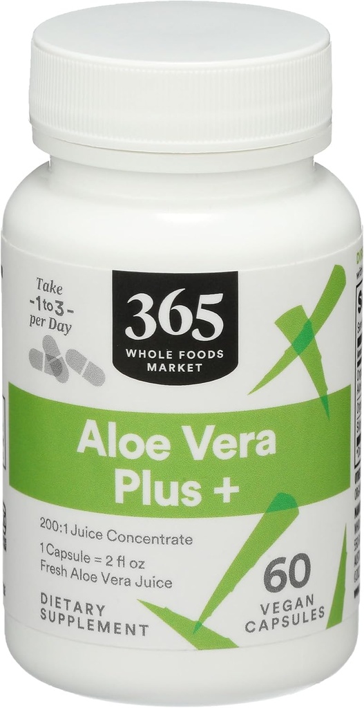 365 de Whole Foods Market, Aloe Vera Plus, 60 Count