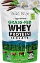 Opportuniteas Grass Fed Vanilla Whey Proteine Izolate Pulbere - 22g Proteine Pulbere fără îndulcitori artificiali, Hormone-Free Vaci, Non OMG - 1lb